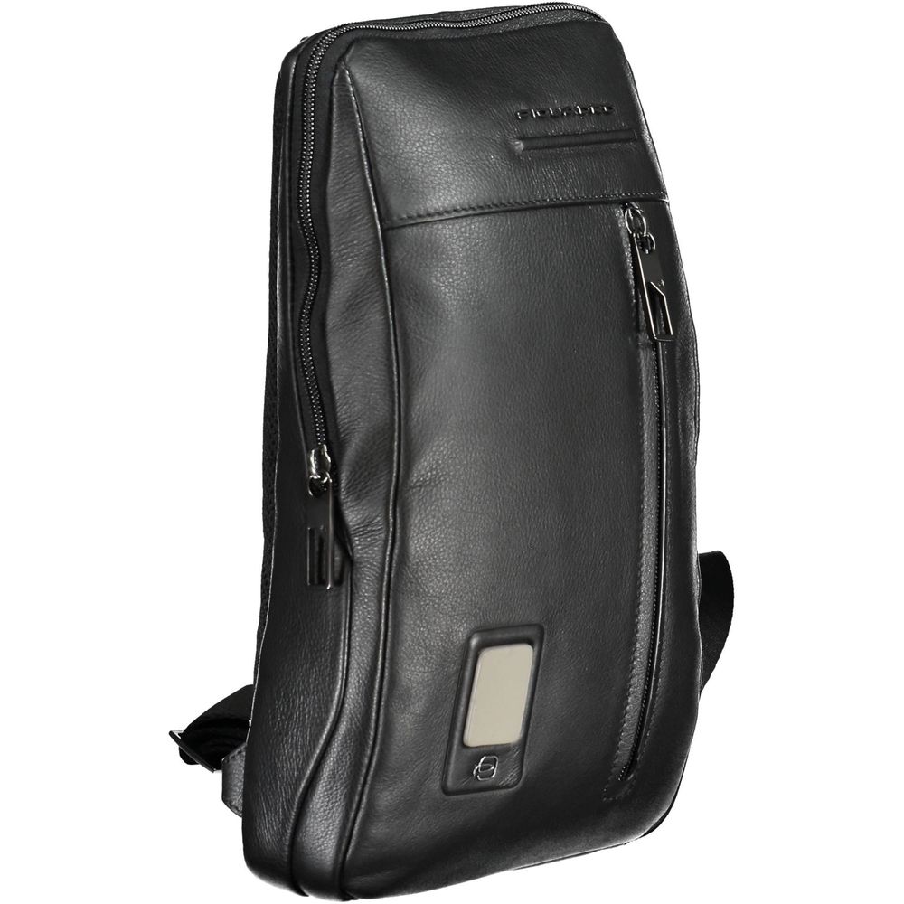 Piquadro Schultertasche aus schwarzem Leder für Herren