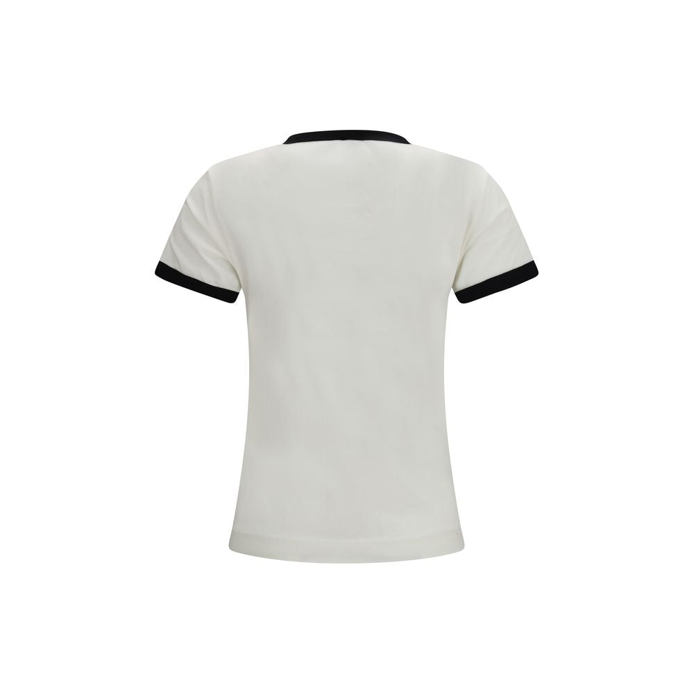 PINKO Weißes Baumwoll-T-Shirt