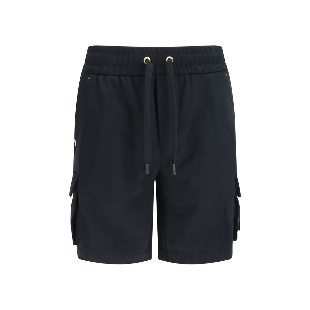 Moose Knuckles Schwarze Baumwoll-Bermudashorts