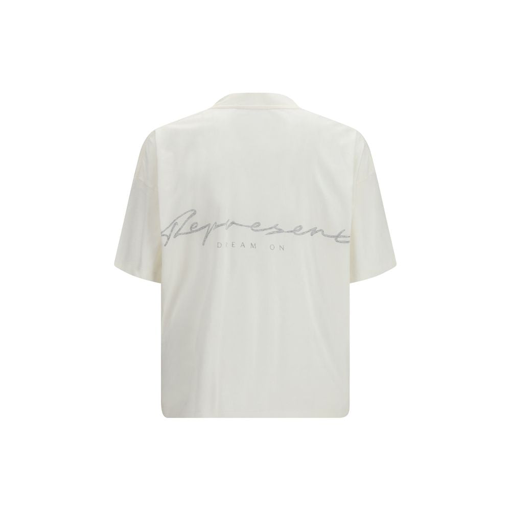 Represent Weißes Baumwoll-T-Shirt