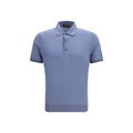 MooRER Blaues Baumwoll-Poloshirt
