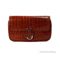 Marc Jacobs The Mini Shoulder Bag Spice Brown Geprägtes Leder Umhängetasche