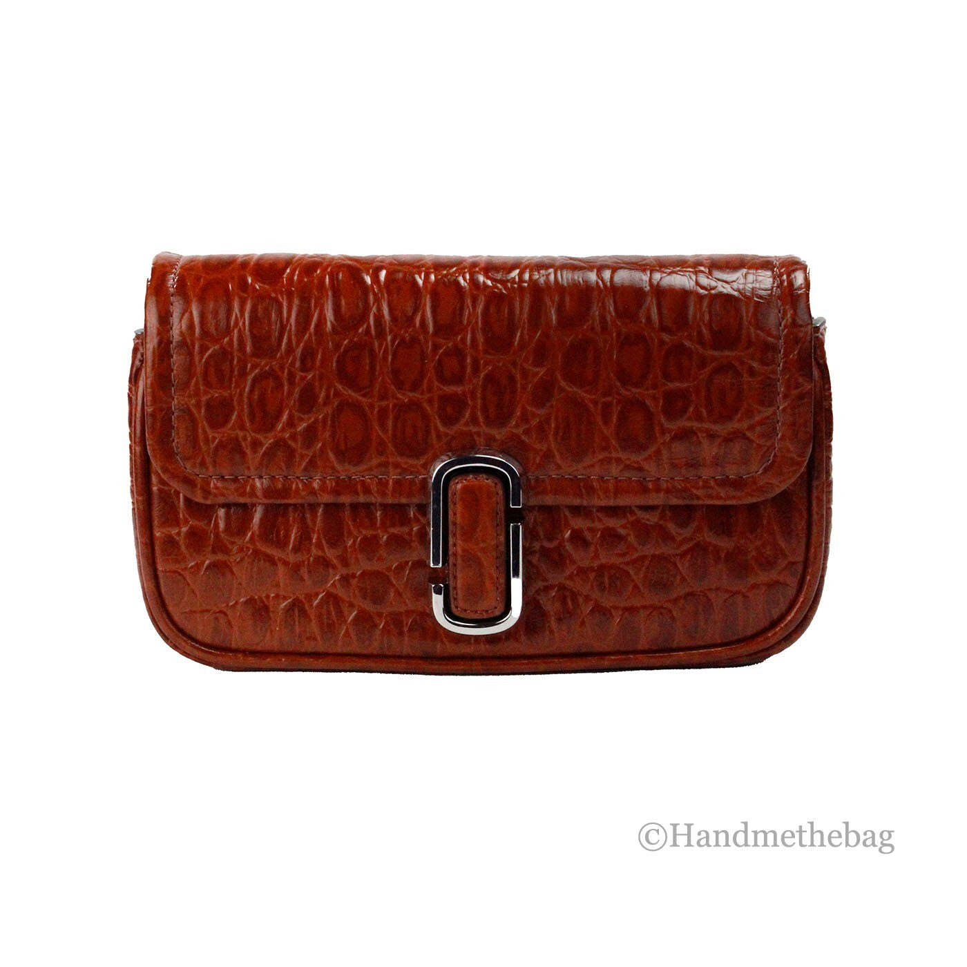 Marc Jacobs The Mini Shoulder Bag Spice Brown Geprägtes Leder Umhängetasche
