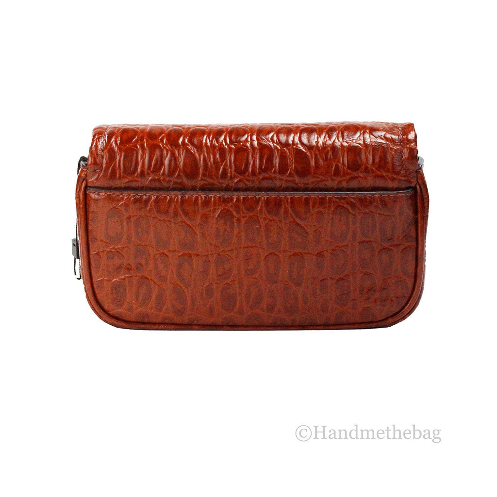 Marc Jacobs The Mini Shoulder Bag Spice Brown Geprägtes Leder Umhängetasche