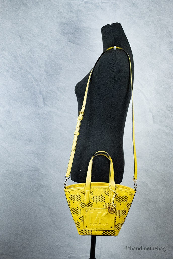 Michael Kors Kimber Small Daffodil Leder 2-in-1 Reißverschluss-Tasche Umhängetasche Geldbörse