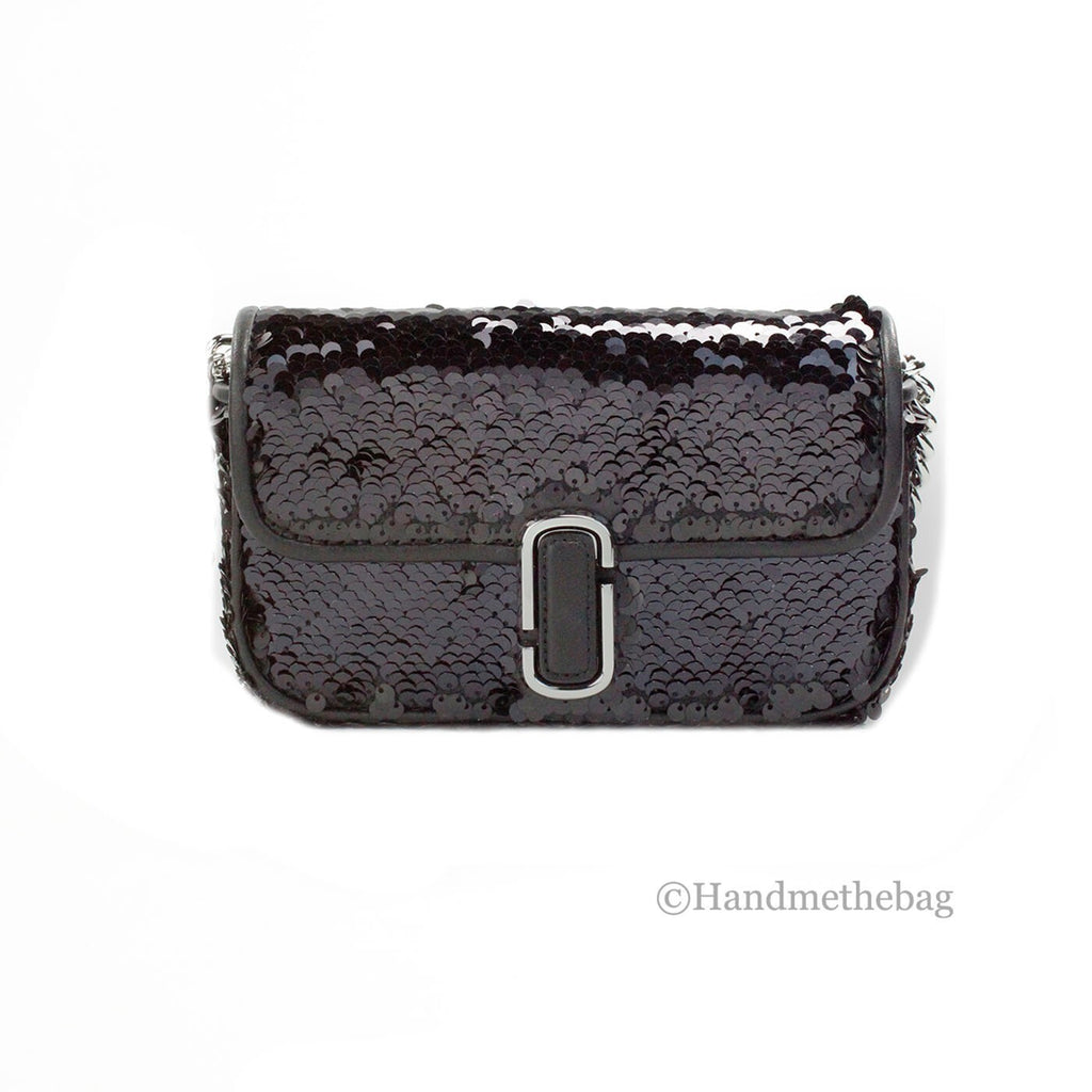 Marc Jacobs The Mini J Marc Shoulder Bag Black Sequins Crossbody Bag