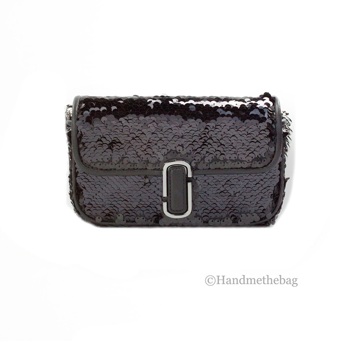 Marc Jacobs The Mini J Marc Shoulder Bag Black Sequins Crossbody Bag
