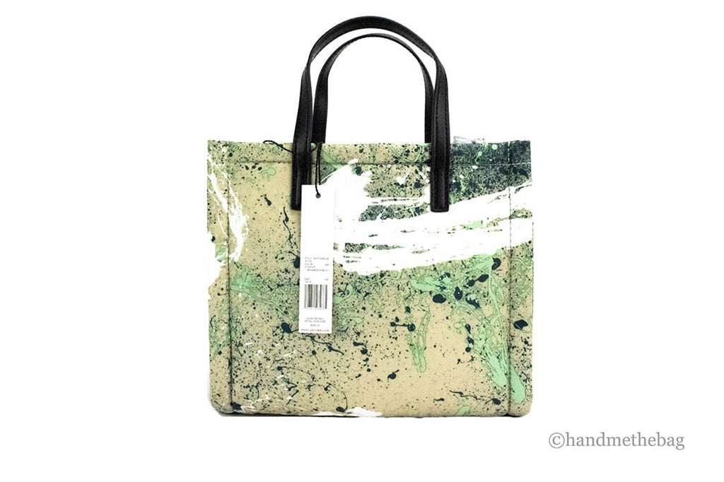 Marc Jacobs Mini Umhängetasche mit grünem Mehrfarben-Spritzlack-Print aus Nylon
