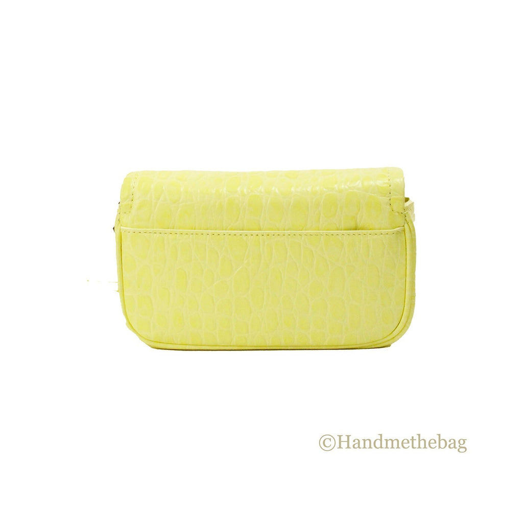 Marc Jacobs The Mini Shoulder Bag Gelbe Leder Umhängetasche mit Prägung