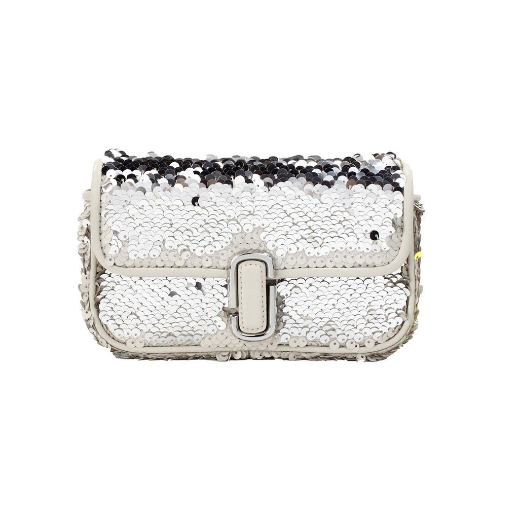 Marc Jacobs The Mini J Marc Schultertasche Creme Pailletten Umhängetasche