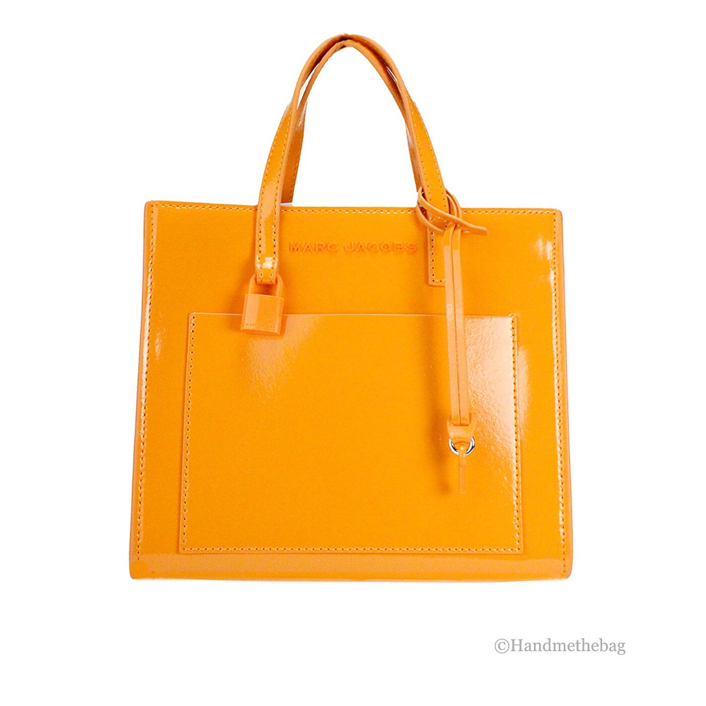 Marc Jacobs Mini Grind Bag in Burnished Patent Leather with Crossbody Strap