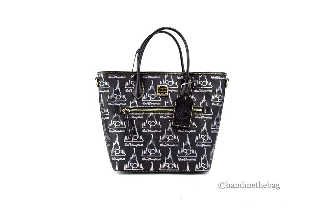 Dooney & Bourke Schwarze Walt Disney World 50th Anniversary Leder-Tasche