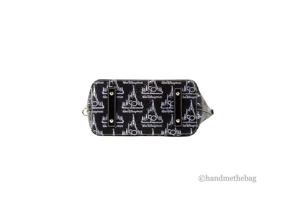 Dooney & Bourke Schwarze Walt Disney World 50th Anniversary Leder-Tasche