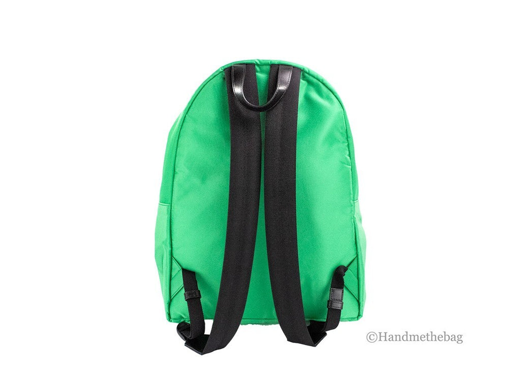 Versace Großer Rucksack aus hellgrünem Nylon mit Medusa-Motiv