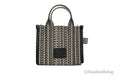 Marc Jacobs The Monogram Beige Mini Tote Handtasche aus gewebtem Jacquard-Canvas mit Schultergurt