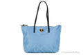 Versace Portuna Medusa Medium Top Handle Bag Cornflower Blue Nylon Leather