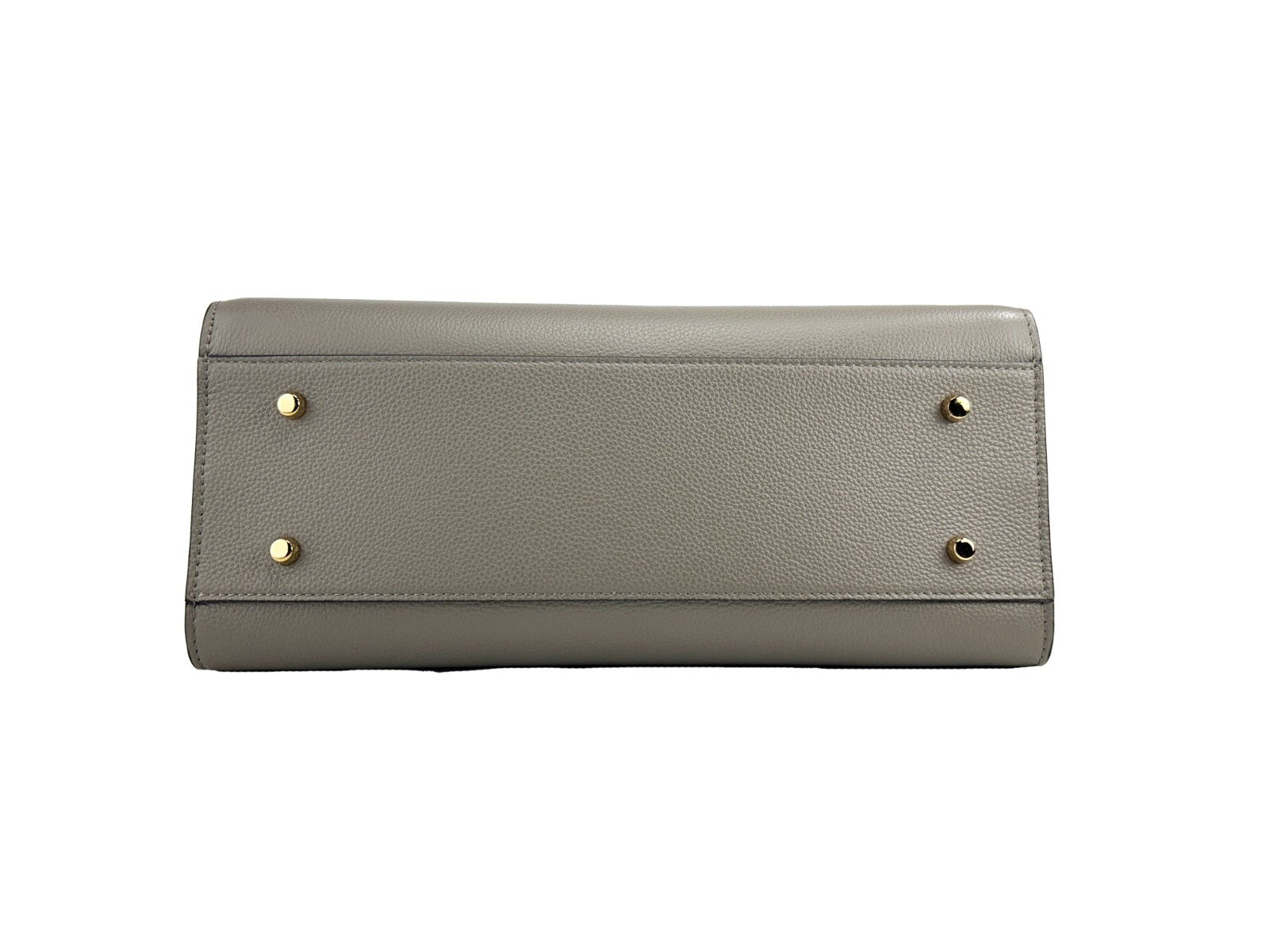 Versace Virtus Large Leather Top Handle Bag Tote Gray