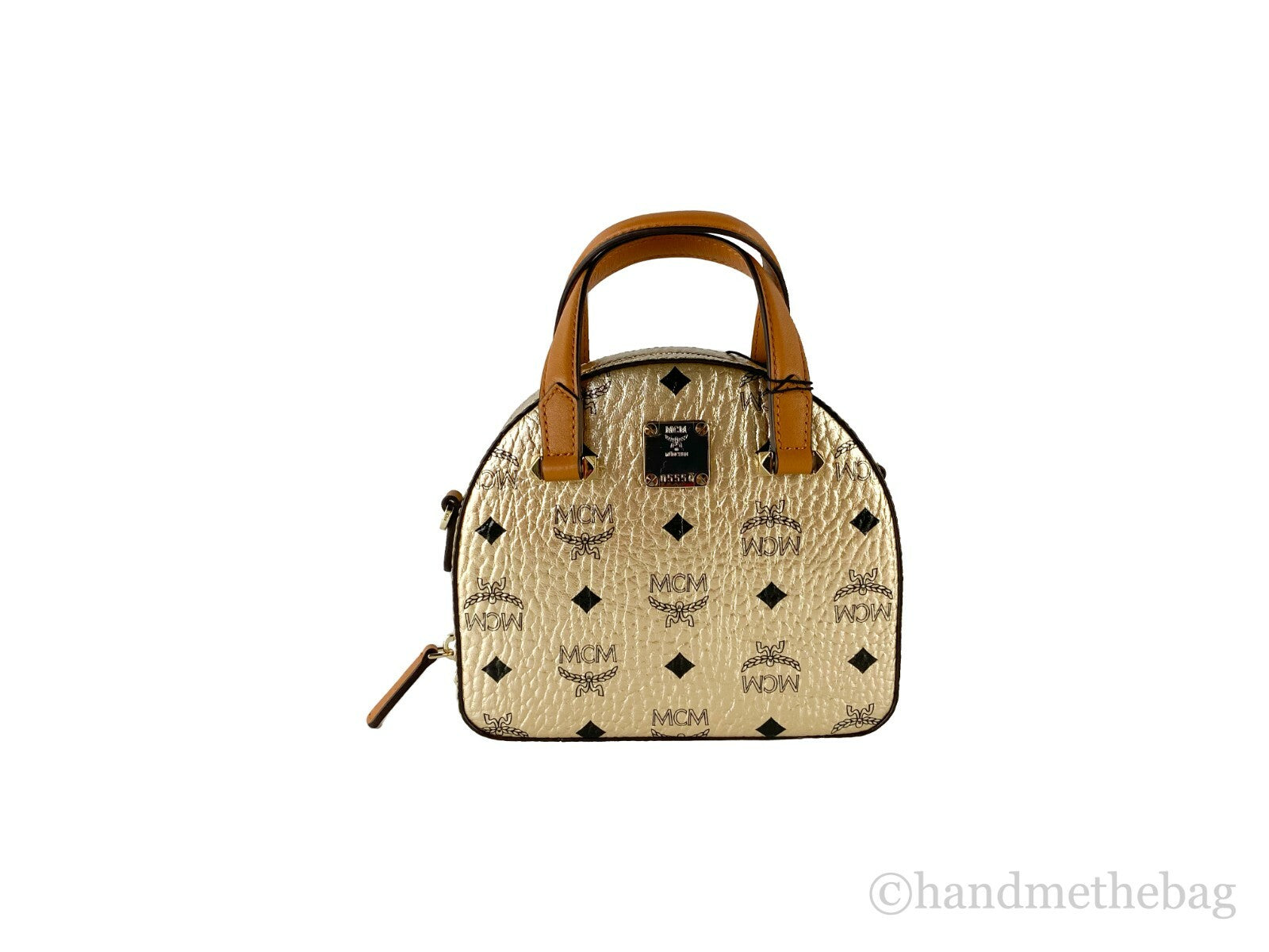MCM Half Moon Mini Round Top Henkeltasche Umhängetasche