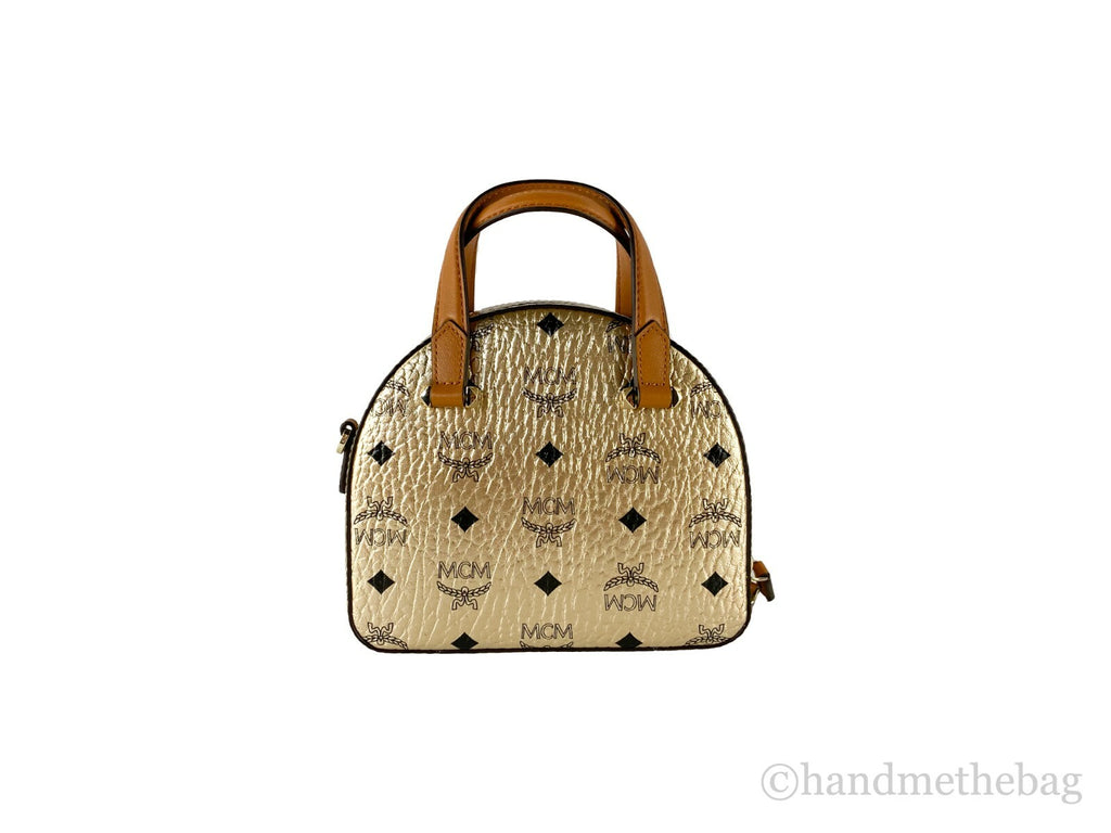 MCM Half Moon Mini Round Top Henkeltasche Umhängetasche