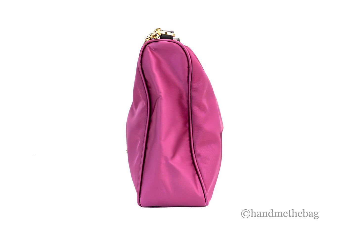 Versace Kleine Dahlia Nylon Stoff Medusa Anhänger Umhängetasche Schultertasche