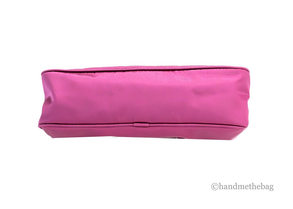 Versace Kleine Dahlia Nylon Stoff Medusa Anhänger Umhängetasche Schultertasche
