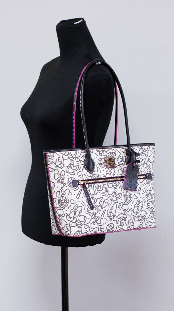 Dooney & Bourke Disney Medium Minnie Mouse Line Art Coated Cotton Tote