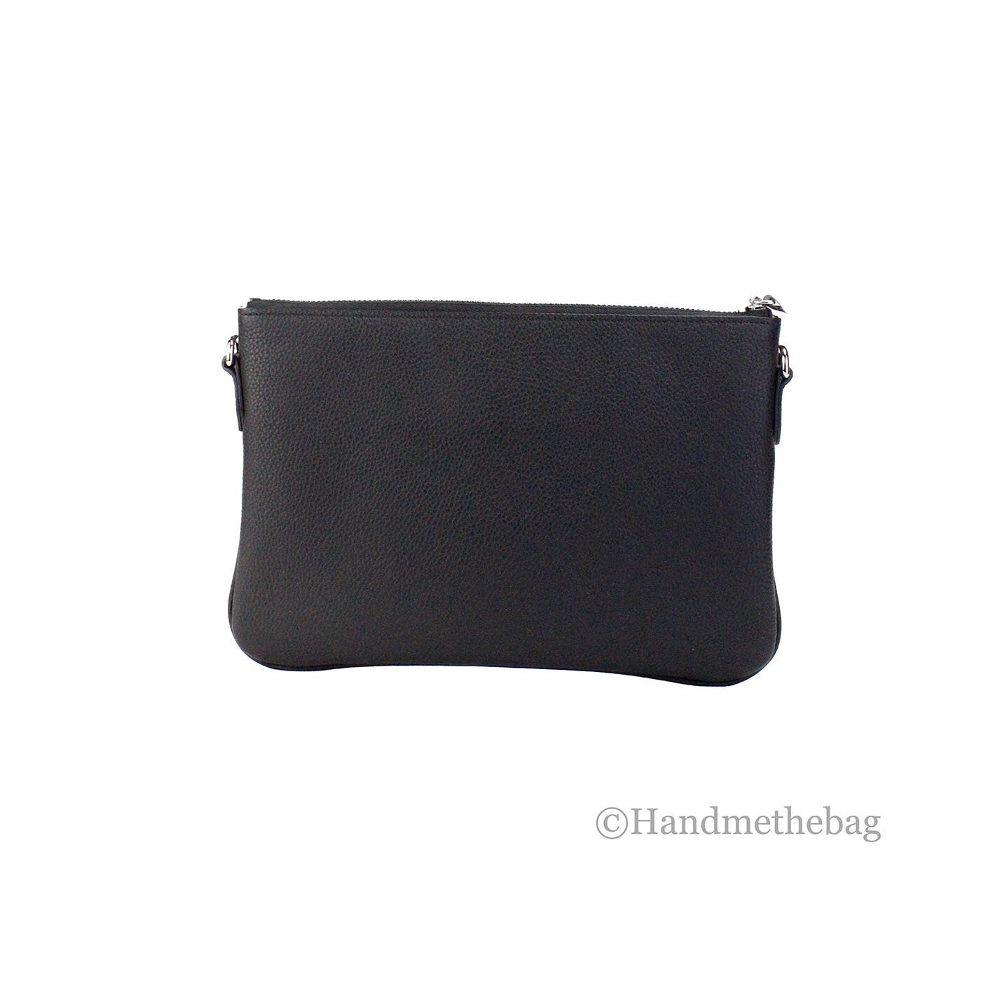 Burberry Peyton Monogram Leder Pochette Umhängetasche Schwarz