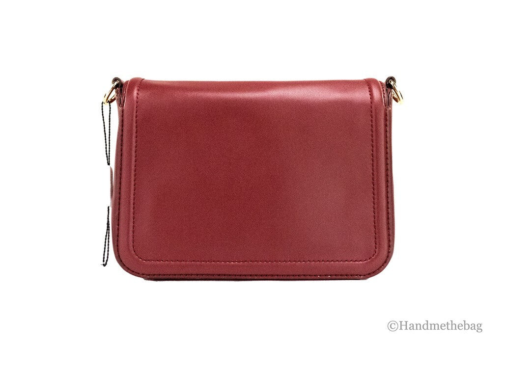 Marc Jacobs Medium Metal Signet Syrah Glattleder Umhängetasche mit Überschlag