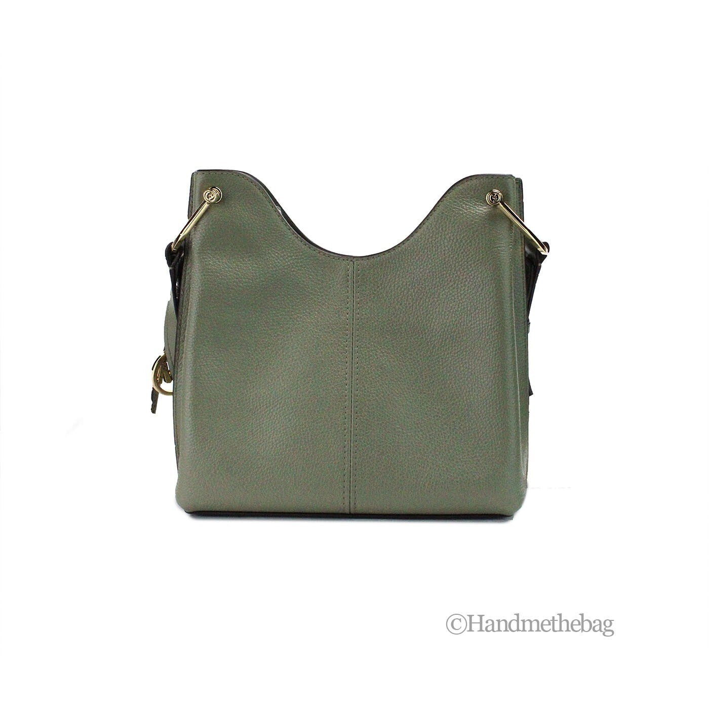 Michael Kors Joan Small Grün Perforiertes Wildleder Leder Slouchy Umhängetasche Handtasche