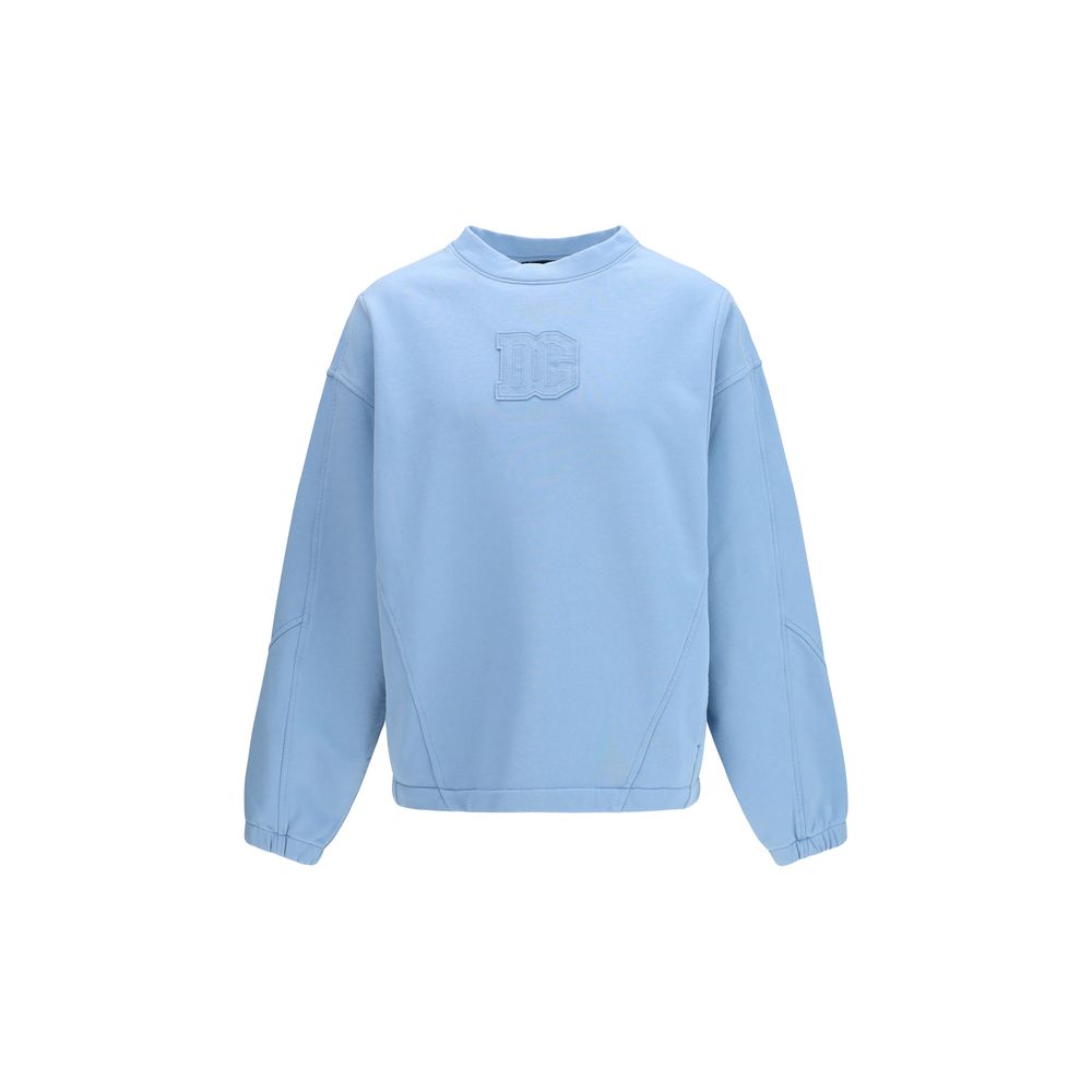 Dolce & Gabbana Blauer Baumwoll-Sweatshirt