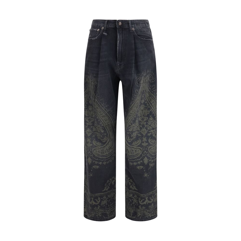 R13 Black Cotton Denim Jeans