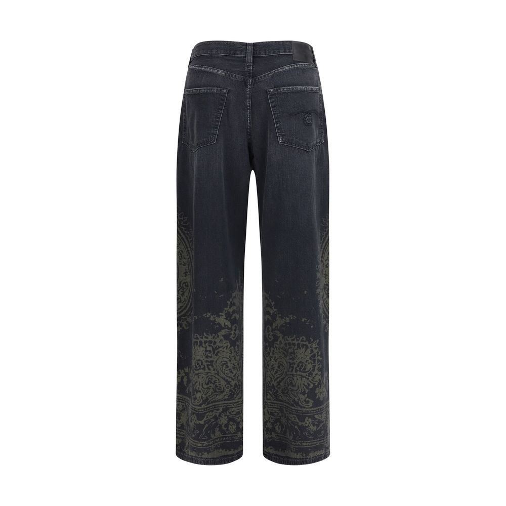 R13 Black Cotton Denim Jeans