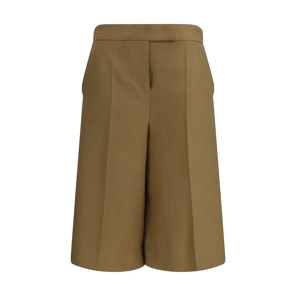 Max Mara Zweifarbige Leinen-Bermudashorts