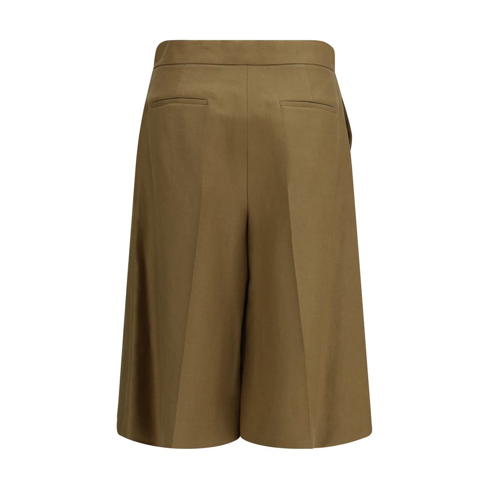 Max Mara Zweifarbige Leinen-Bermudashorts