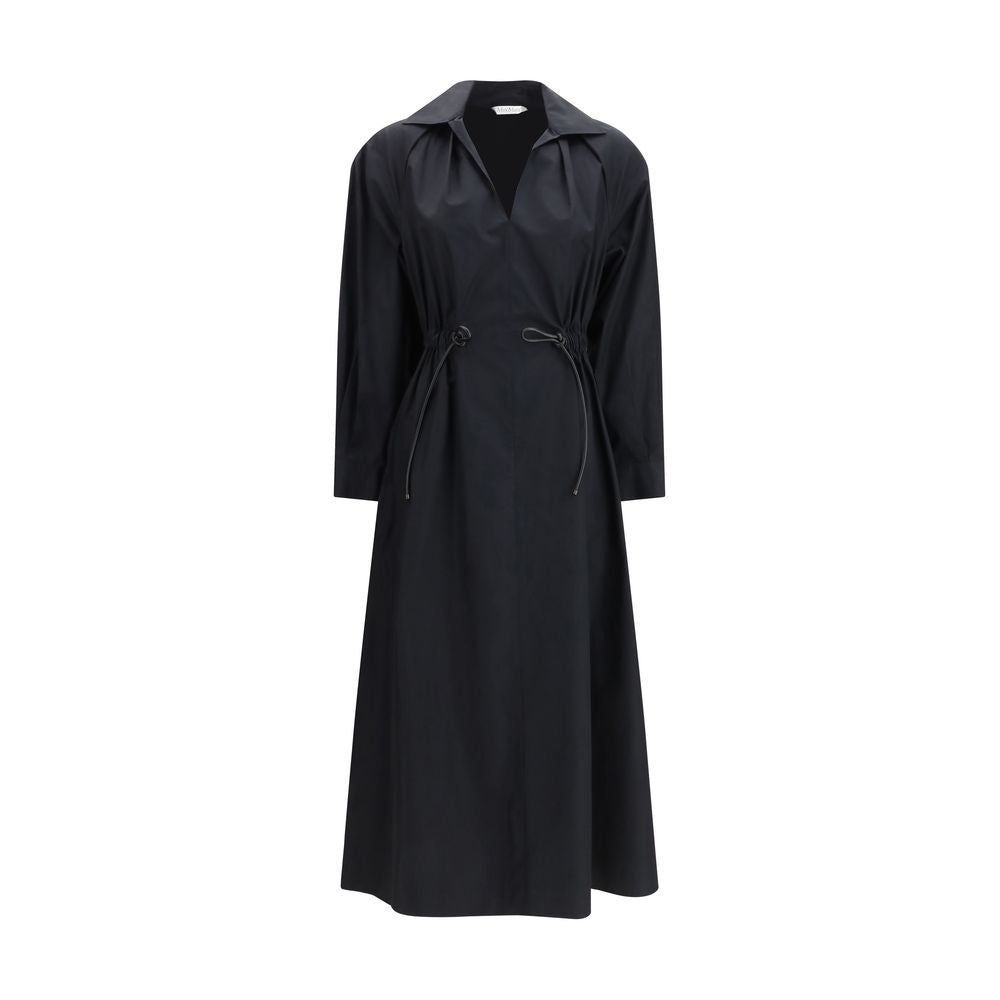 Max Mara Schwarzes Baumwoll-Freizeitkleid