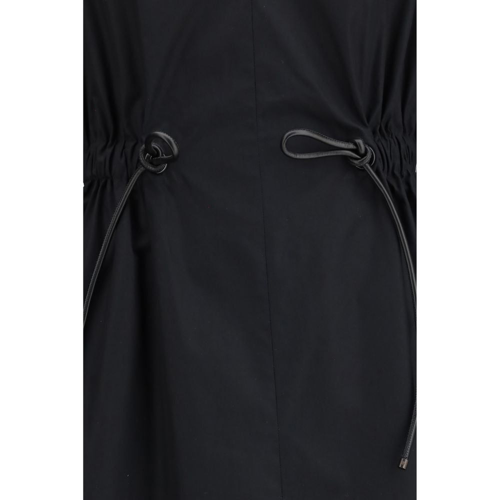 Max Mara Schwarzes Baumwoll-Freizeitkleid