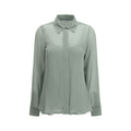 Max Mara Zweifarbige Seidenbluse