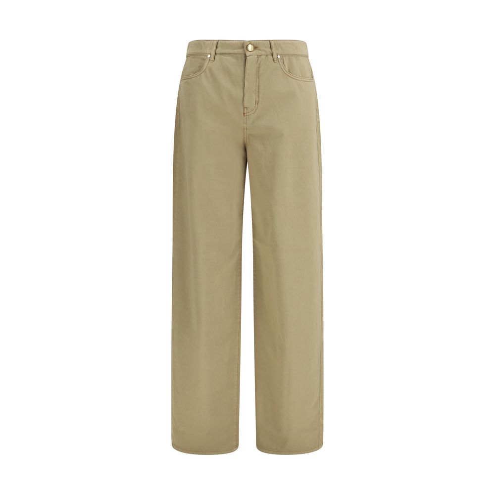 Max Mara Beige Baumwollhose im Casual-Stil