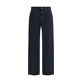 Max Mara Blaue Baumwoll-Freizeithose