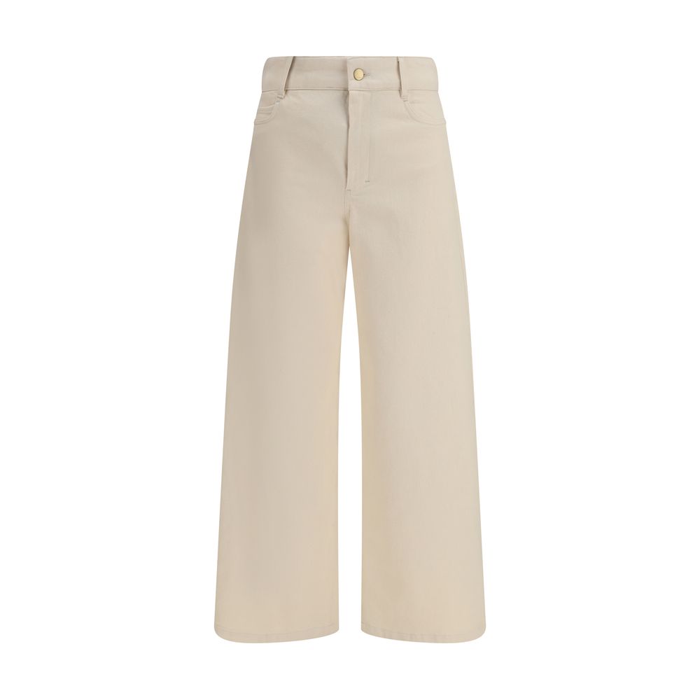 'S Max Mara Beige Cotton Leisure Trousers