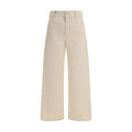 'S Max Mara Beige Cotton Leisure Trousers