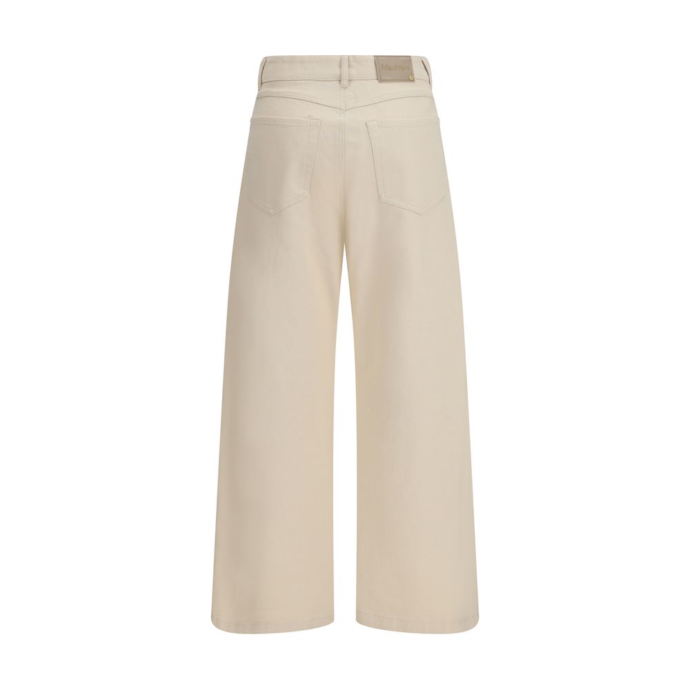 'S Max Mara Beige Cotton Leisure Trousers