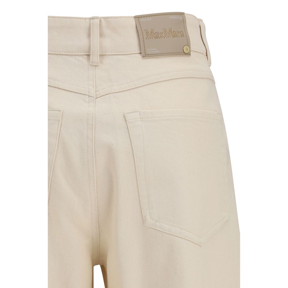 'S Max Mara Beige Cotton Leisure Trousers