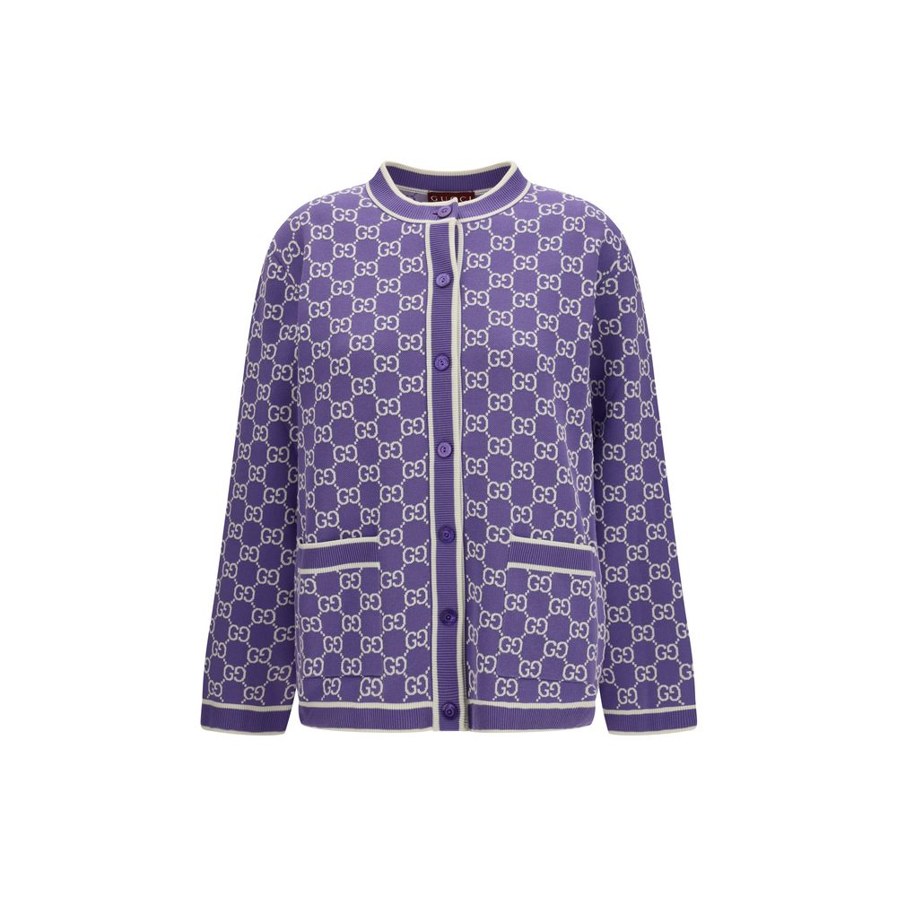Gucci Lila Baumwollstrickjacke