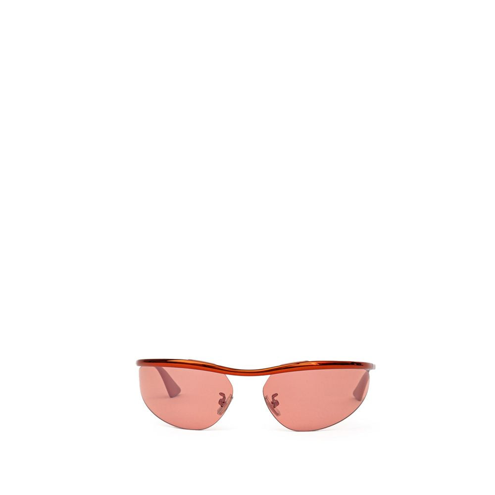 Bottega Veneta Orangefarbene Sonnenbrille aus Metall