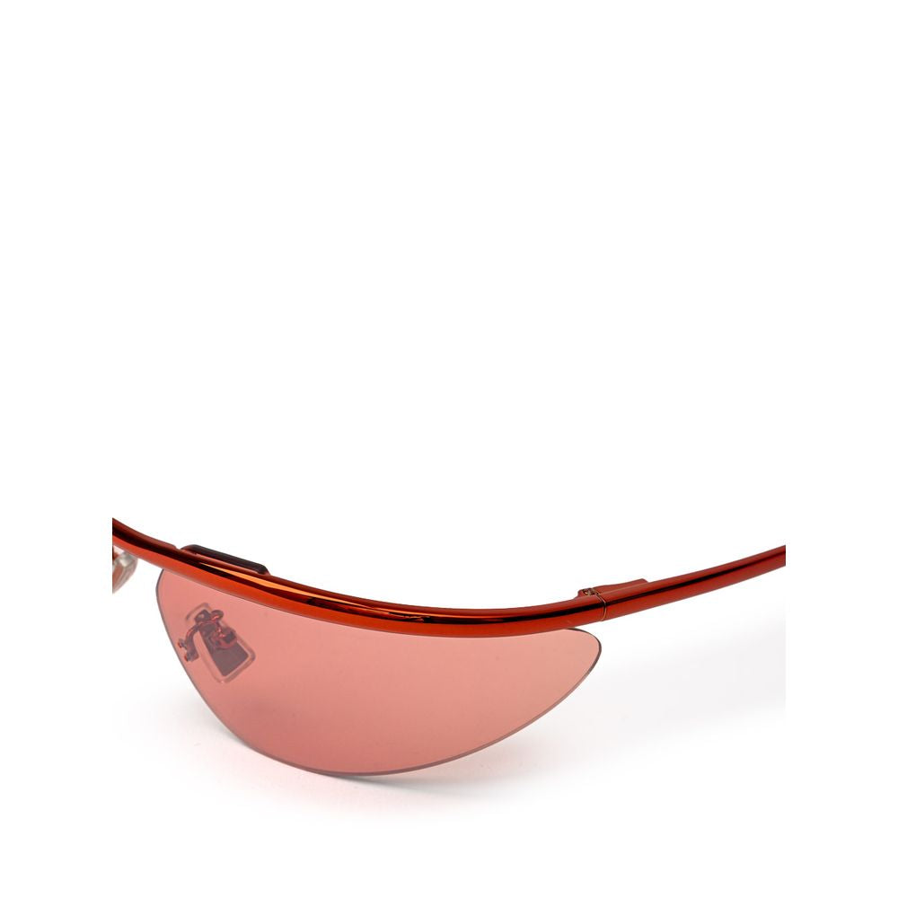 Bottega Veneta Orangefarbene Sonnenbrille aus Metall