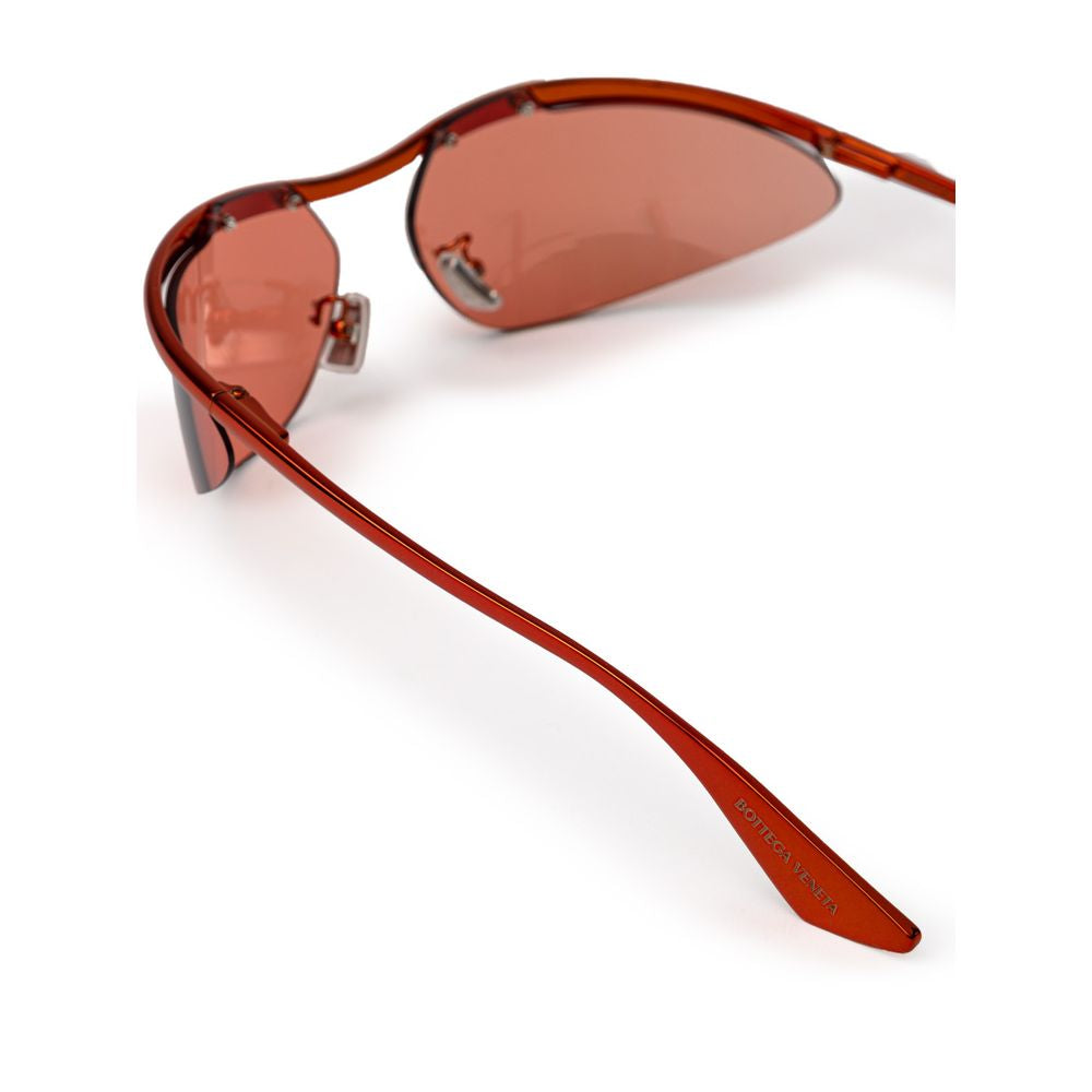 Bottega Veneta Orangefarbene Sonnenbrille aus Metall