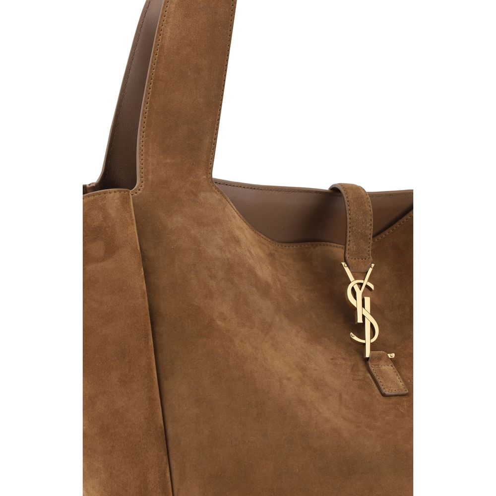Saint Laurent Braune Kalbsleder Bos Taurus Schultertasche