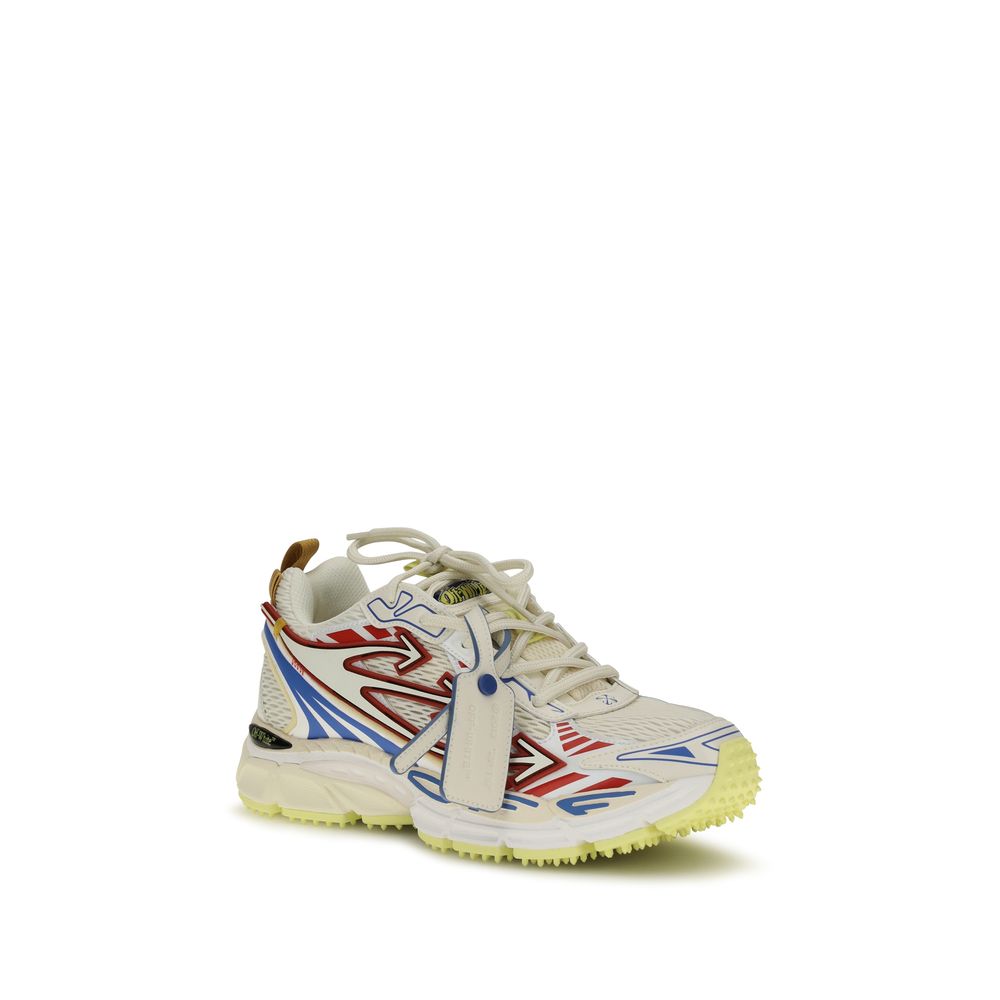 Off-White Multicolor Polyester Sneakers