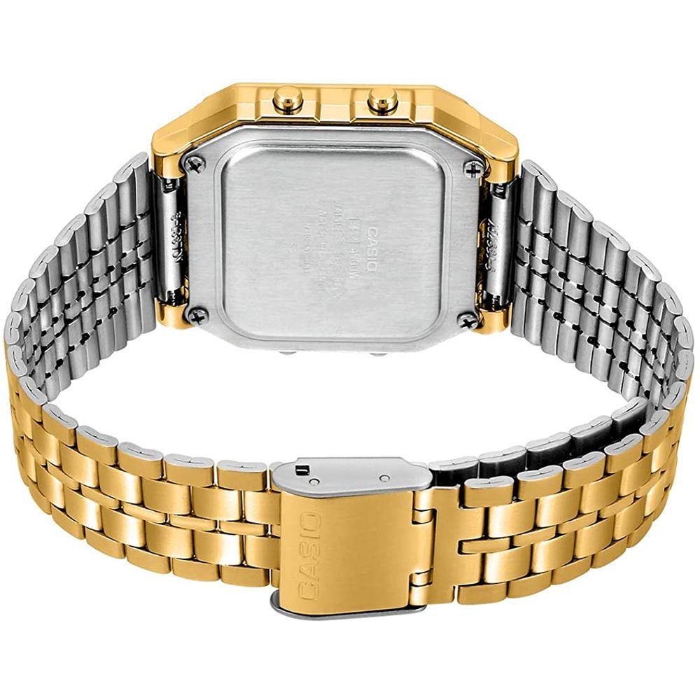 Casio Goldfarbene Digitaluhr aus Edelstahl